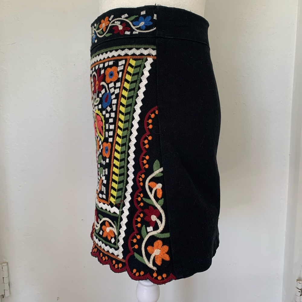 Lulu’s Black Embroidered Mini Skirt - Picture 2 of 6